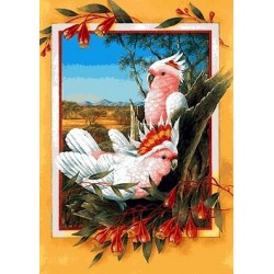 نخ و نقشه تابلو فرش کد 43 طرح پری شاهرخ طلائی