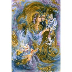 نخ و نقشه تابلو فرش مینیاتوری کد-15 سیمرغ