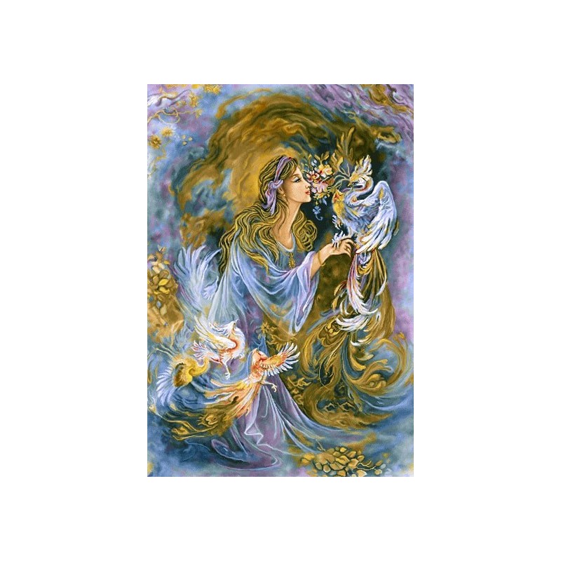 نخ و نقشه تابلو فرش مینیاتوری کد-15 سیمرغ