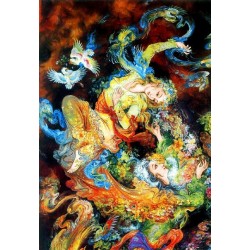 نخ و نقشه تابلو فرش مینیاتوری کد-18 نفس