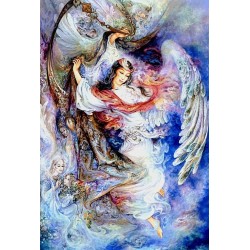 نخ و نقشه تابلو فرش مینیاتوری کد-20 پرده اسرار