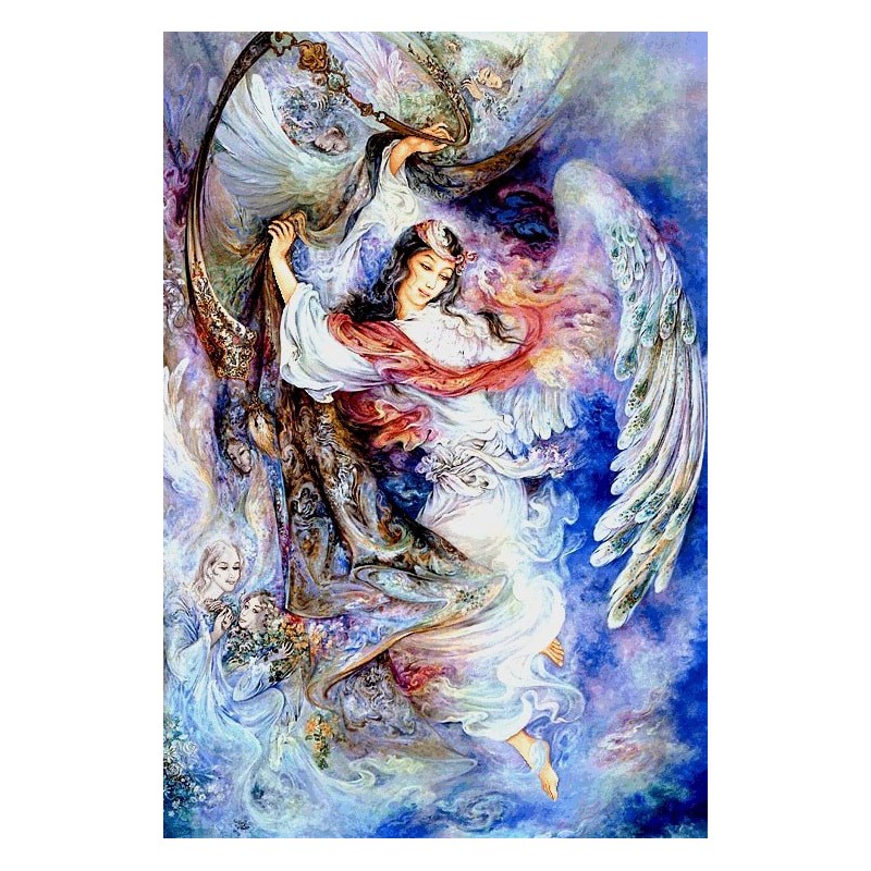 نخ و نقشه تابلو فرش مینیاتوری کد-20 پرده اسرار