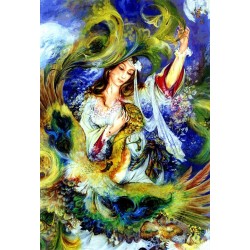 نخ و نقشه تابلو فرش مینیاتوری کد-21 شوق زندگی