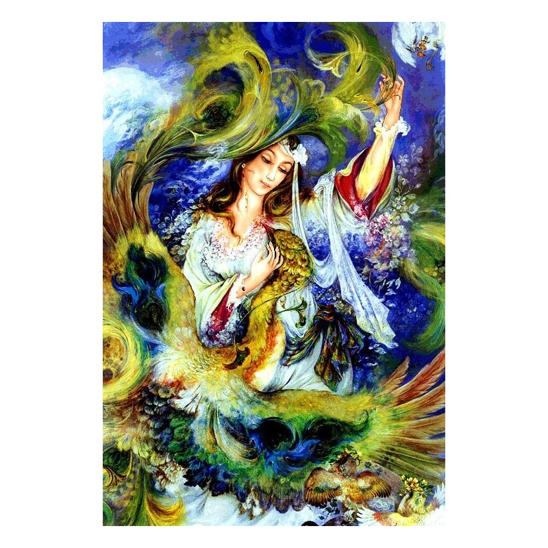 نخ و نقشه تابلو فرش مینیاتوری کد-21 شوق زندگی