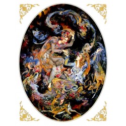 نخ و نقشه تابلو فرش مینیاتوری کد-23 لیلی و مجنون