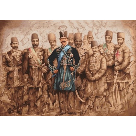 نخ و نقشه تابلو فرش ایرانی کد-28 شاه قاجار
