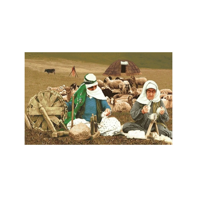 نخ و نقشه تابلو فرش ایرانی کد-34 ریسنده