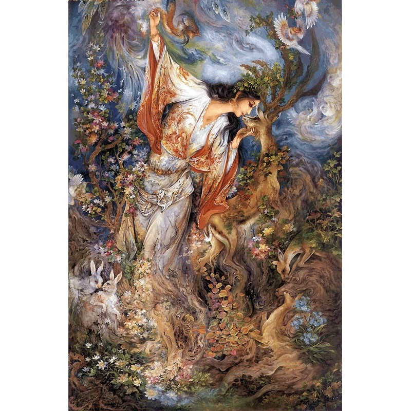 نخ و نقشه تابلو فرش ایرانی کد-39 رستن