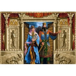 نخ و نقشه تابلو فرش ایرانی کد-46 زادگاه کوروش