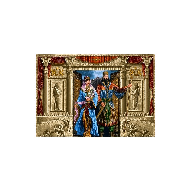 نخ و نقشه تابلو فرش ایرانی کد-46 زادگاه کوروش