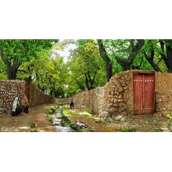 نخ و نقشه تابلو فرش طبیعت کد 52