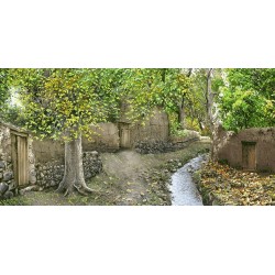 نخ و نقشه تابلو فرش طبیعت کد 55