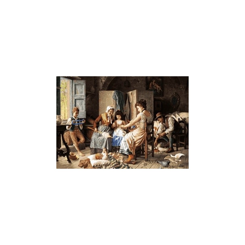 نخ و نقشه تابلو فرش فرانسوی کد 71