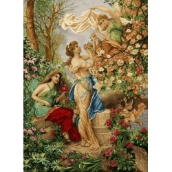 نخ و نقشه تابلو فرش فرانسوی کد 73