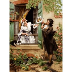 نخ و نقشه تابلو فرش فرانسوی کد 85