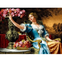 نخ و نقشه تابلو فرش فرانسوی کد 95