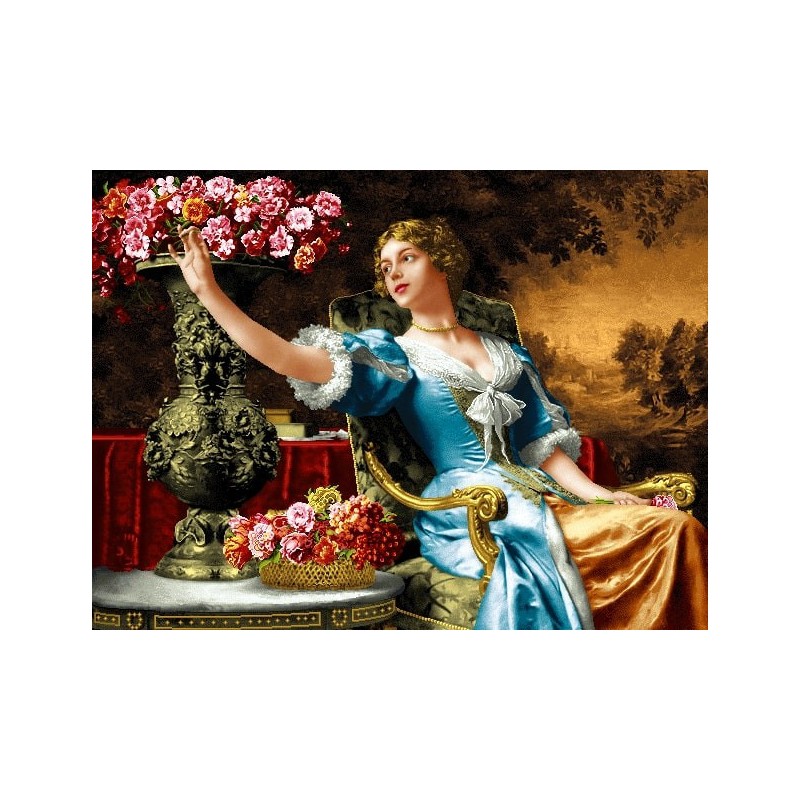 نخ و نقشه تابلو فرش فرانسوی کد 95