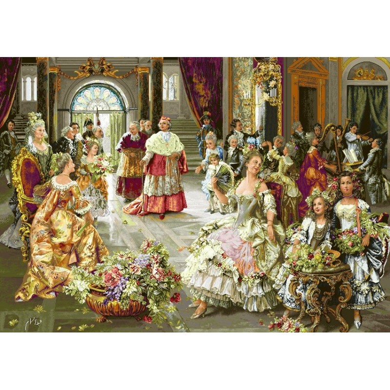 نخ و نقشه تابلو فرش فرانسوی کد 100