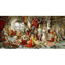 نخ و نقشه تابلو فرش فرانسوی کد 103