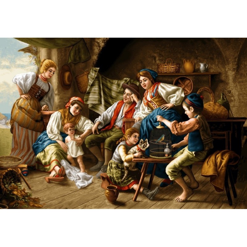 نخ و نقشه تابلو فرش فرانسوی کد 104