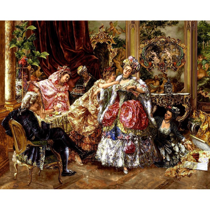 نخ و نقشه تابلو فرش فرانسوی کد 105