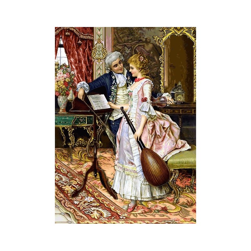 نخ و نقشه تابلو فرش فرانسوی کد 106