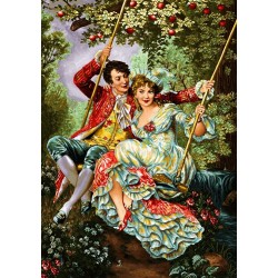 نخ و نقشه تابلو فرش فرانسوی کد 107