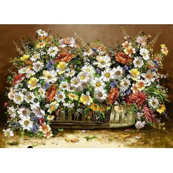 نخ و نقشه تابلو فرش گل کد 67