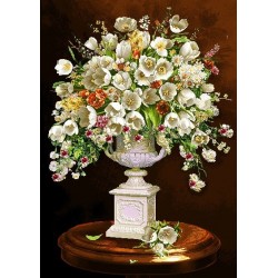 نخ و نقشه تابلو فرش گل کد 68