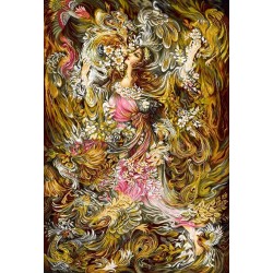 نخ و نقشه تابلو فرش مینیاتوری کد 56