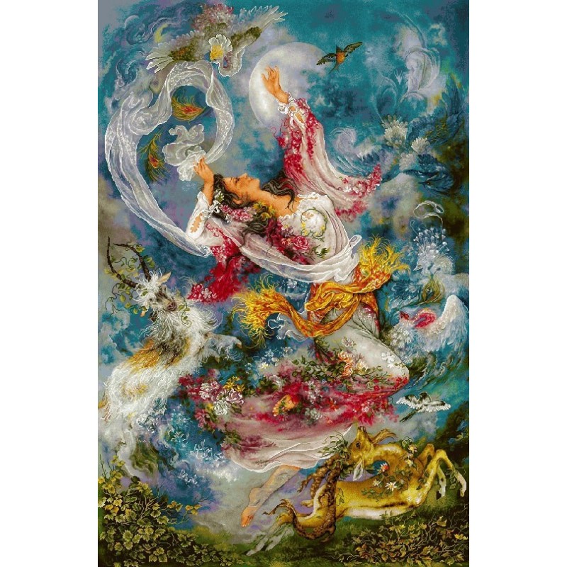 نخ و نقشه تابلو فرش مینیاتوری کد 58