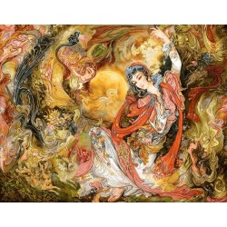 نخ و نقشه تابلو فرش مینیاتوری کد 62