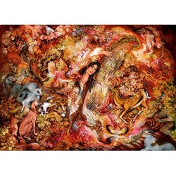 نخ و نقشه تابلو فرش مینیاتوری کد 63