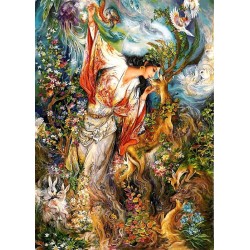 نخ و نقشه تابلو فرش مینیاتوری کد 64