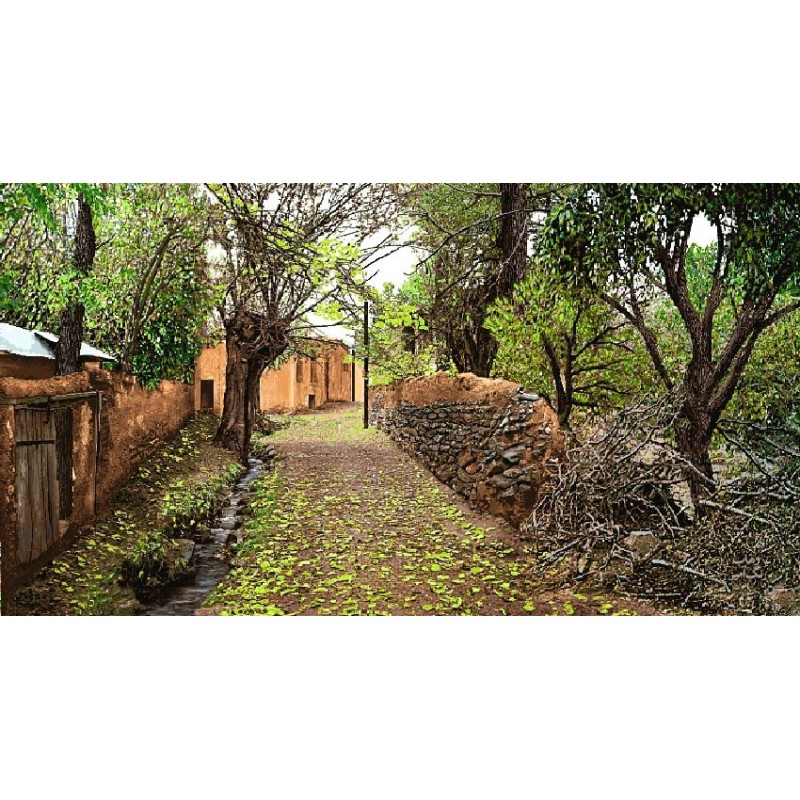 نخ و نقشه تابلو فرش طبیعت کد 67