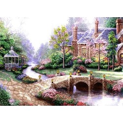 نخ و نقشه تابلو فرش طبیعت کد 70