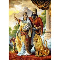 نخ و نقشه تابلو فرش فرانسوی کد 114