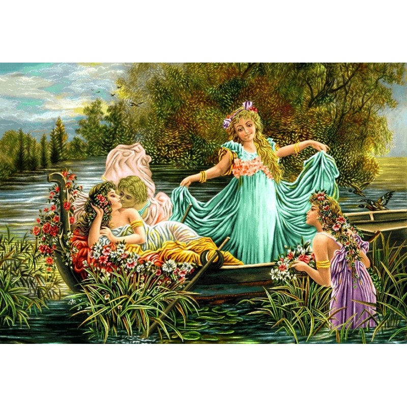 نخ و نقشه تابلو فرش فرانسوی کد 117