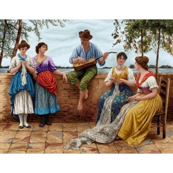 نخ و نقشه تابلو فرش فرانسوی کد 122