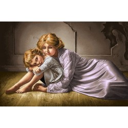 نخ و نقشه تابلو فرش فرانسوی کد 124