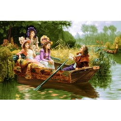 نخ و نقشه تابلو فرش فرانسوی کد 128