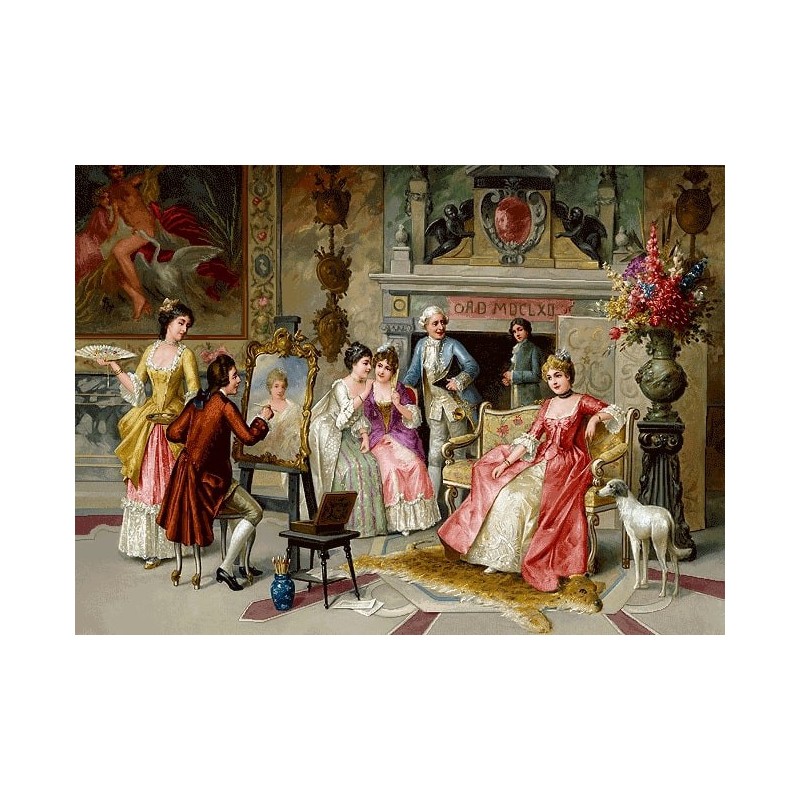 نخ و نقشه تابلو فرش فرانسوی کد 129