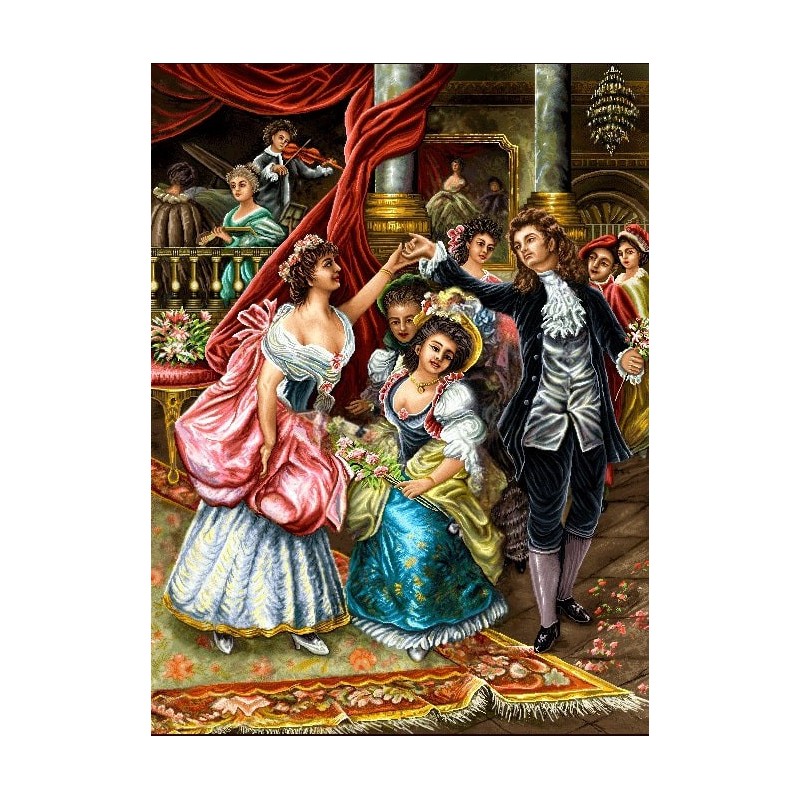 نخ و نقشه تابلو فرش فرانسوی کد 135