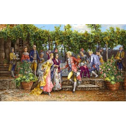 نخ و نقشه تابلو فرش فرانسوی کد 136