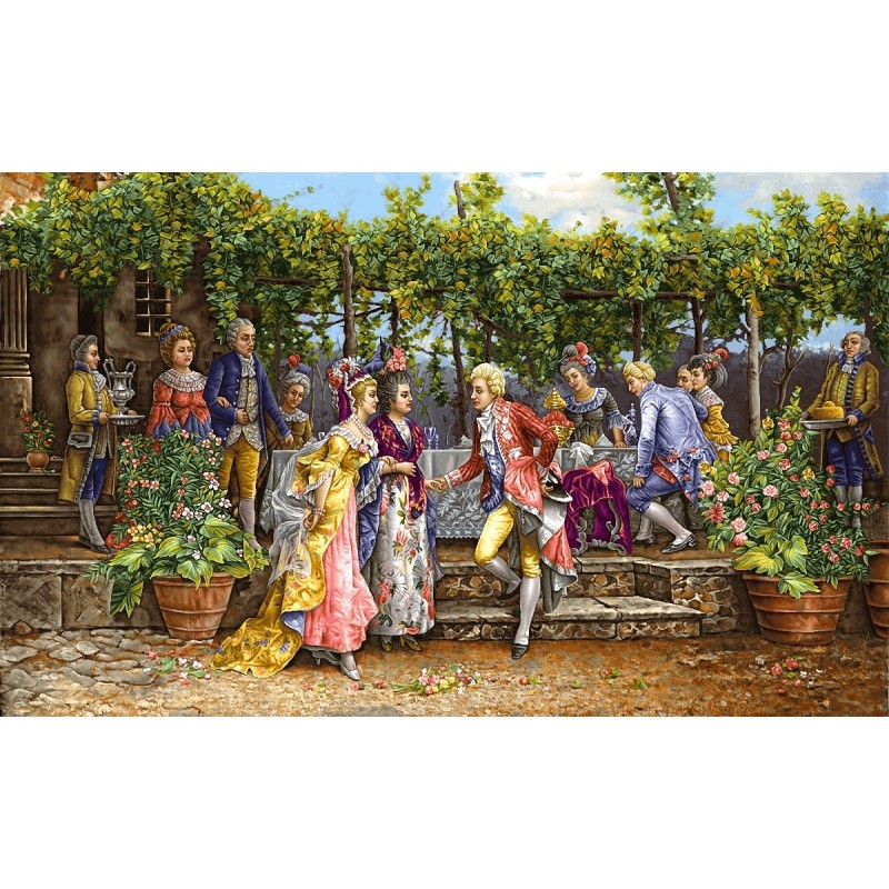 نخ و نقشه تابلو فرش فرانسوی کد 136