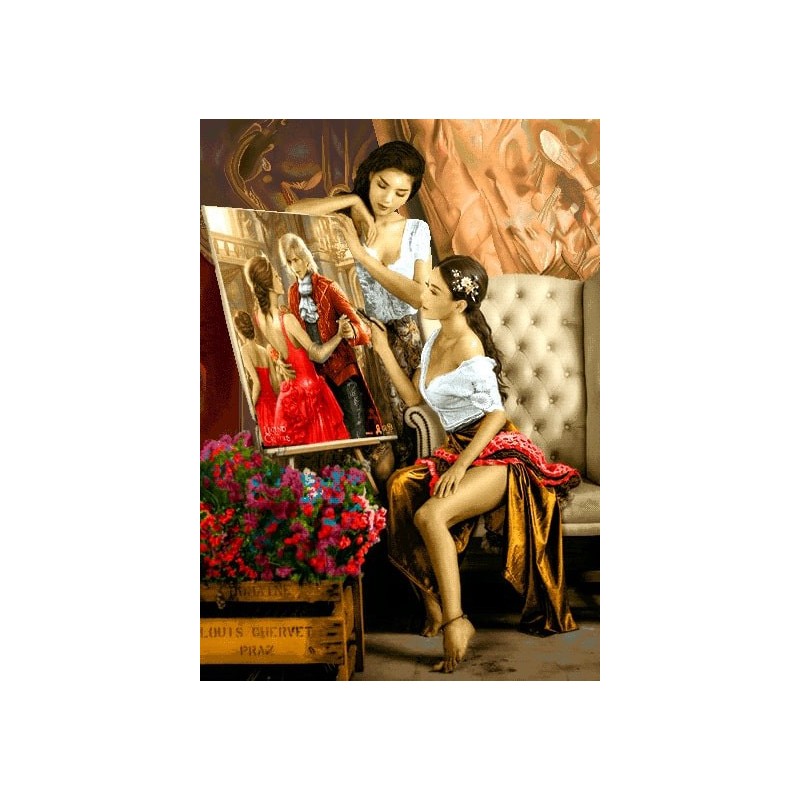 نخ و نقشه تابلو فرش فرانسوی کد 143