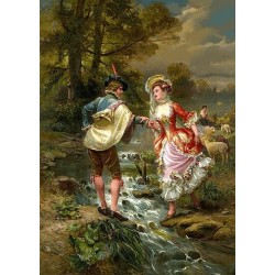 نخ و نقشه تابلو فرش فرانسوی کد 144