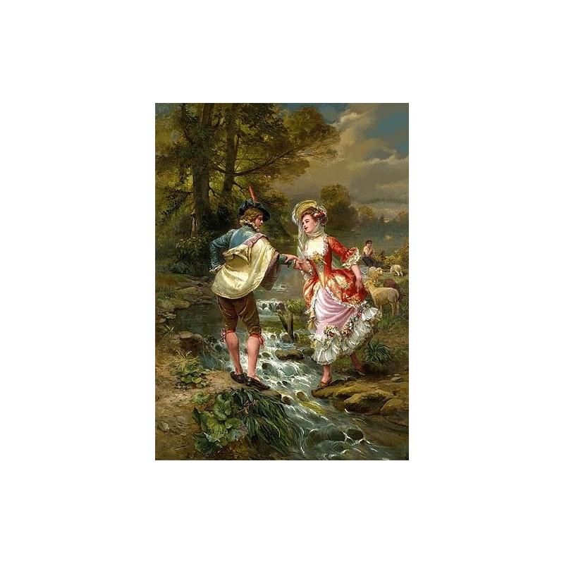 نخ و نقشه تابلو فرش فرانسوی کد 144