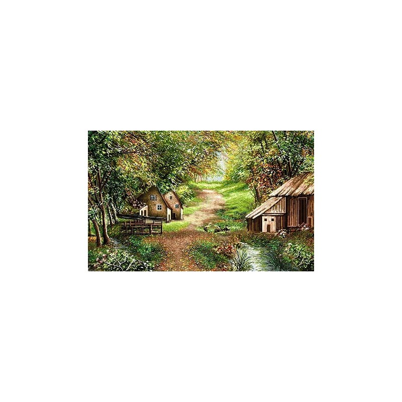 نخ و نقشه تابلو فرش طبیعت کد 75