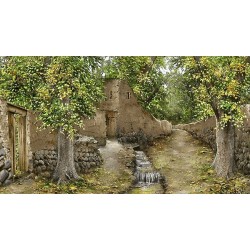 نخ و نقشه تابلو فرش طبیعت کد 85